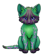 Colourful Pumpkin Shorthaired Cat | Xanje